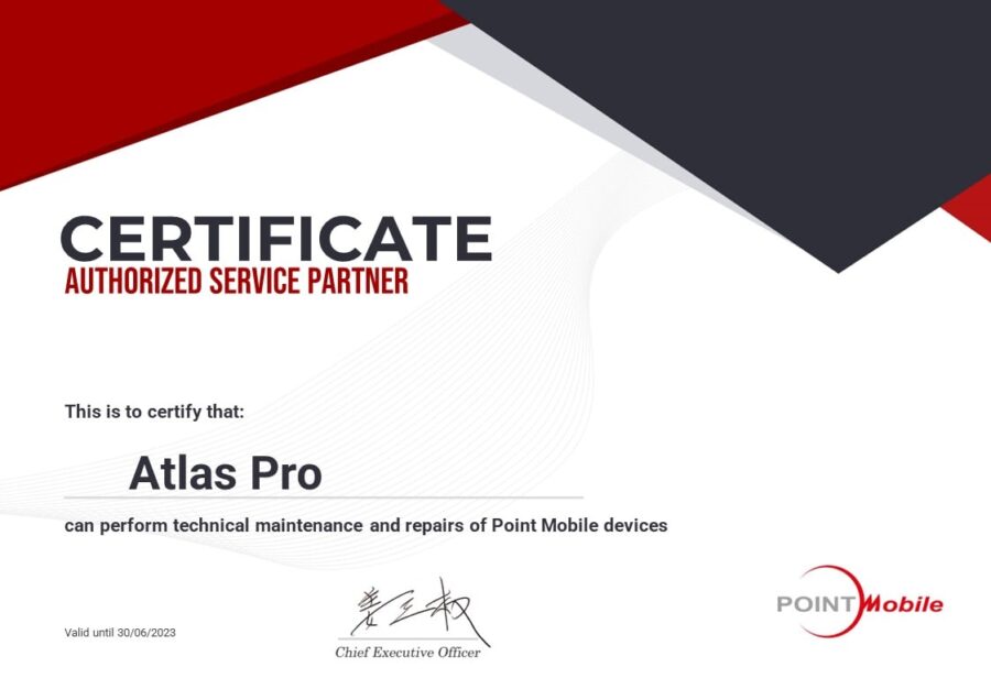 Атлас-Про - авторизованный сервисный партнер Point Mobile